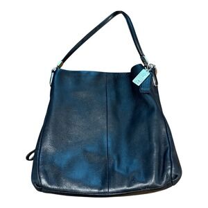 COACH‎ Madison Phoebe Shoulder Bag Hobo Style Leather Purse in Black F35723
